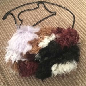 Loeffler Randall Jr. Lock Shearling Crossbody